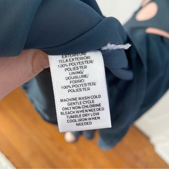 Loft Gray and Pink Polka Dot Dress - Picture 7 of 7